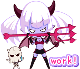 Selfish devil Girl sticker #1254291