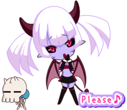 Selfish devil Girl sticker #1254303