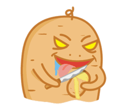 Popomo the potato life sticker #1254573