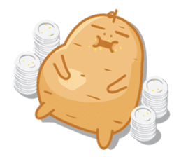 Popomo the potato life sticker #1254574