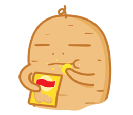 Popomo the potato life sticker #1254576