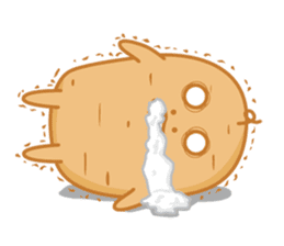 Popomo the potato life sticker #1254581