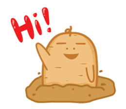 Popomo the potato life sticker #1254582