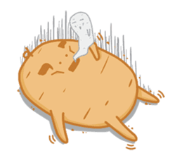 Popomo the potato life sticker #1254584