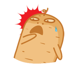 Popomo the potato life sticker #1254591