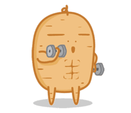 Popomo the potato life sticker #1254592