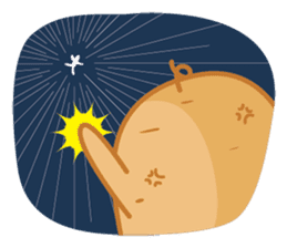 Popomo the potato life sticker #1254596