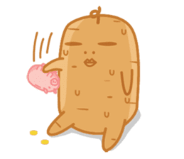 Popomo the potato life sticker #1254599
