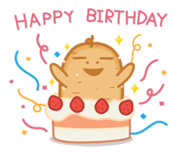 Popomo the potato life sticker #1254601