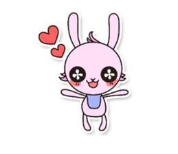 Baby rabbit Usa-usa sticker #1254737