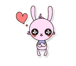 Baby rabbit Usa-usa sticker #1254738