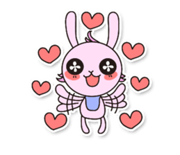 Baby rabbit Usa-usa sticker #1254739