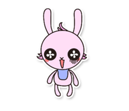 Baby rabbit Usa-usa sticker #1254741