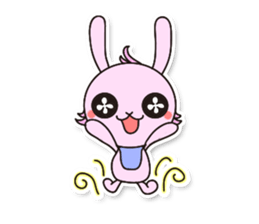 Baby rabbit Usa-usa sticker #1254751