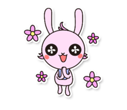 Baby rabbit Usa-usa sticker #1254752