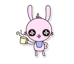 Baby rabbit Usa-usa sticker #1254754