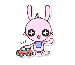 Baby rabbit Usa-usa sticker #1254756