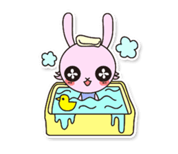 Baby rabbit Usa-usa sticker #1254759