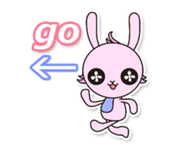 Baby rabbit Usa-usa sticker #1254760