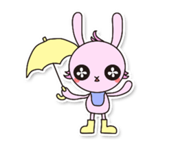 Baby rabbit Usa-usa sticker #1254761