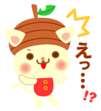 Rabbit and cat head of acorn sticker #1254903