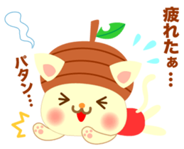 Rabbit and cat head of acorn sticker #1254918