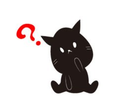 Black cat and white cat sticker #1255205