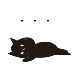 Black cat and white cat sticker #1255227