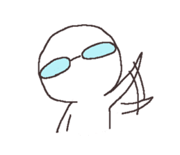 Sticker for the people of glasses sticker #1255462