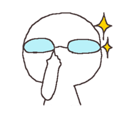 Sticker for the people of glasses sticker #1255478