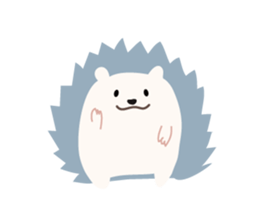 Sticker of hedgehog gray sticker #1255882