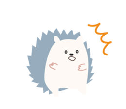 Sticker of hedgehog gray sticker #1255883