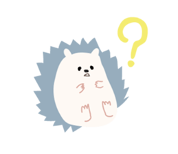 Sticker of hedgehog gray sticker #1255884