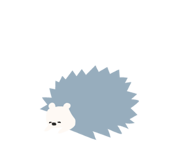 Sticker of hedgehog gray sticker #1255885
