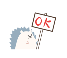 Sticker of hedgehog gray sticker #1255886