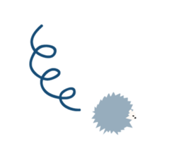 Sticker of hedgehog gray sticker #1255887