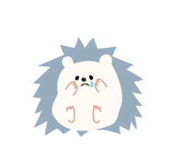 Sticker of hedgehog gray sticker #1255888