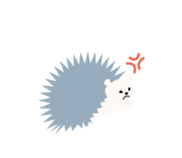 Sticker of hedgehog gray sticker #1255889