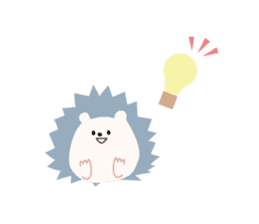 Sticker of hedgehog gray sticker #1255890