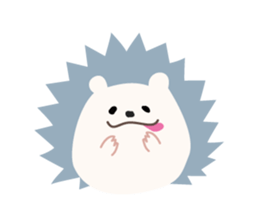 Sticker of hedgehog gray sticker #1255891