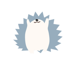 Sticker of hedgehog gray sticker #1255892