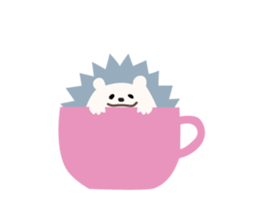 Sticker of hedgehog gray sticker #1255893