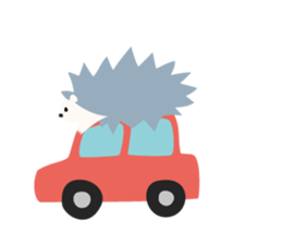 Sticker of hedgehog gray sticker #1255894