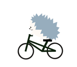 Sticker of hedgehog gray sticker #1255897