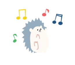 Sticker of hedgehog gray sticker #1255898