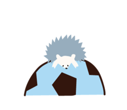 Sticker of hedgehog gray sticker #1255900