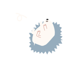 Sticker of hedgehog gray sticker #1255901