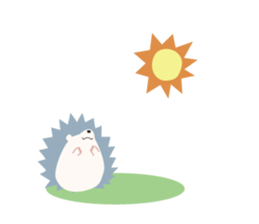 Sticker of hedgehog gray sticker #1255902