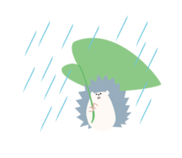 Sticker of hedgehog gray sticker #1255903