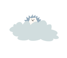 Sticker of hedgehog gray sticker #1255904